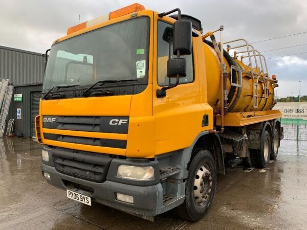 UNRESERVED 2006 DAF CF75.310 6x4 Vacuum/Jetter Whale Tanker