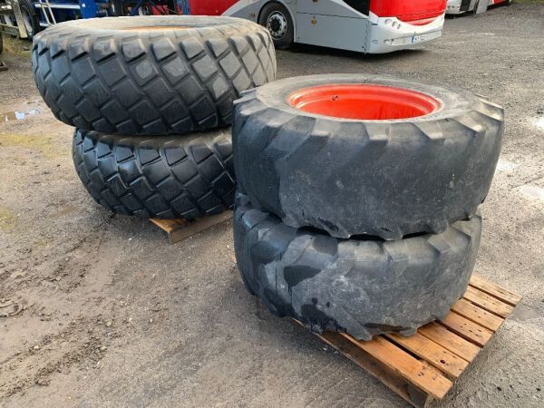 Set Of Turf Tyres (Semix 23.1 x 18 - 8 Stud) & (Michelin 445/70R24 - 8 Stud)