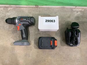 NEW/UNUSED MXTOVEL 20V Cordless Drill c/w Battery & Charger