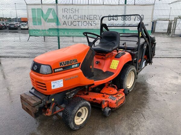 UNRESERVED 2001 Kubota G18 Hydrostatic Diesel High Tip Mower c/w Deck