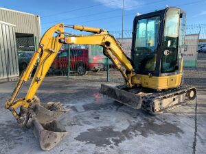 2012 Komatsu PC26MR-3 Zero Tail 2.7T Excavator c/w 2 x Buckets