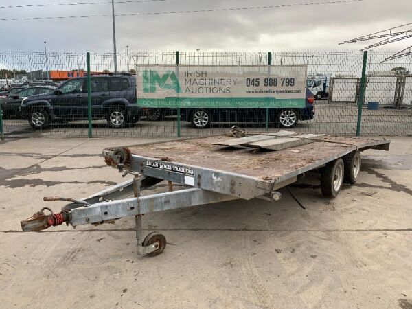 Brian James Twin Axle Flat Bed/Transporter c/w Ramps & Winch