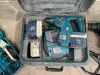 Makita 110v SDS Drill , Makita 220v Router & Makita 24V Cordless Drill c/w 3 x Batteries & Charger - 3