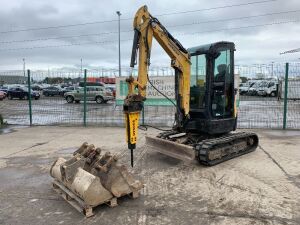 UNRESERVED 2016 Yanmar VIO25-4 Zero Tail Excavator c/w 4 x Buckets, Soosan Breaker & 2 x New Tracks