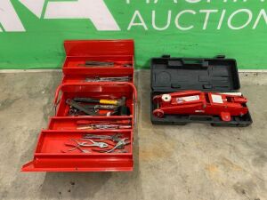 2T Jack & Tool Box Incl Tools