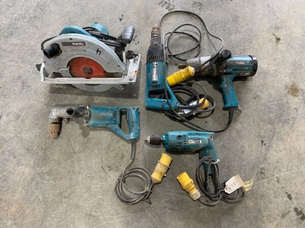 UNRESERVED Makita Hammer Drills, Angle Drill, Nut Gun & Circular Saw