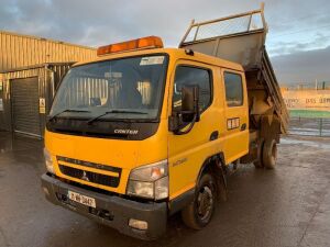 UNRESERVED 2011 Mitsubishi Canter Fuso 3c13 Crew Cab Tipper