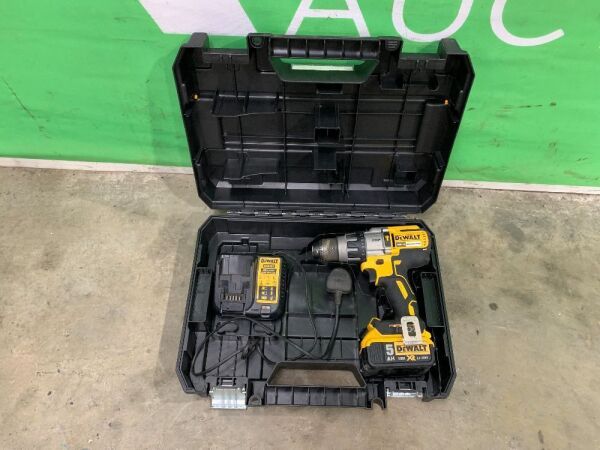 UNRESERVED Dewalt 18V Cordless Drill c/w Battery & Charger