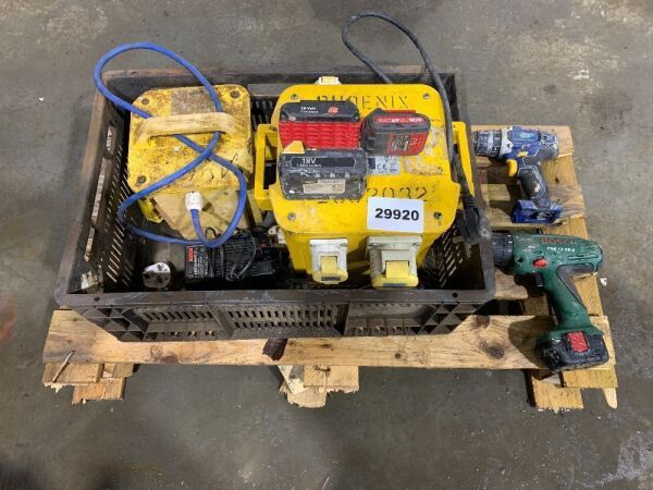 2 x Transformers, 1 x Charger, 2 x Drills & Batteries