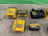 4 x Dewalt Batteries - 2 x Dewalt Chargers - Dewalt Cjopsaw Adaptor - 5