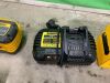 4 x Dewalt Batteries - 2 x Dewalt Chargers - Dewalt Cjopsaw Adaptor - 6