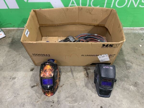 2 x Welding Helmets, Welding Jacket, & Cutting Set