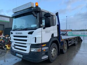 UNRESERVED 2008 Scania P380 8x2 Beavertail Plant Truck