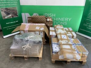 Pallet of 3 Carboard Boxes of Contents To Include: Brake Pads, Belts, Door Seals & More