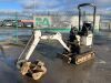 2017 Bobcat E10 Zeo Tail 1T Mini Excavator c/w 2 x Buckets