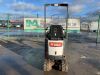 2017 Bobcat E10 Zeo Tail 1T Mini Excavator c/w 2 x Buckets - 14