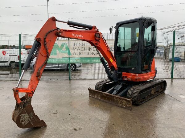 2013 Kubota U25-3EU Zero Tail Excavator c/w Bucket