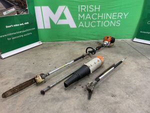 UNRESERVED 2014 Stihl KM130 Combi Kit c/w Pole Saw, Hedgecutter, Blower & Extension Pole