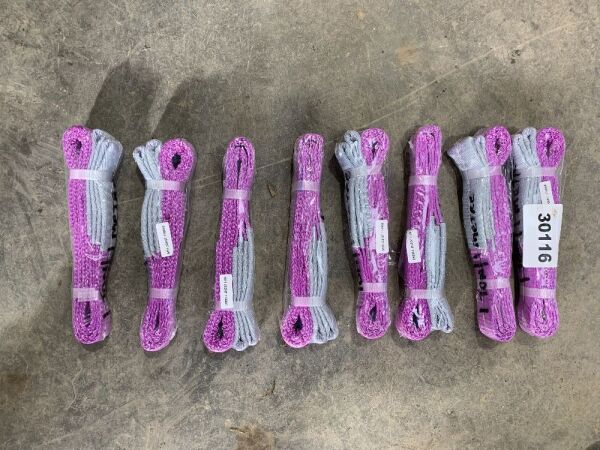 8 x 1T/1M Purple Lifting Slings