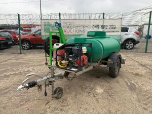 2019 Fast Tow Single Axle Petrol Power Washer c/w Hoses & Lance