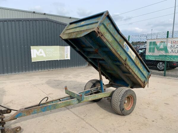 UNRESERVED Kane Single Axle Tipping Trailer c/w Turf Tyres (7ft x 4ft)