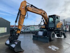 UNRESERVED 2021 Hyundai HW140A Wheeled Excavator c/w Bucket