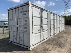 UNRESERVED 40FT High Cube Storage Container c/w 4 x Side Double Doors