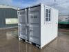 UNRESERVED/UNUSED Portable Double Door Container c/w Door & Window (8.1 x 6.4 x 7.1)