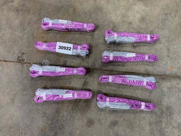 8 x 1T/2M Purple Lifting Slings