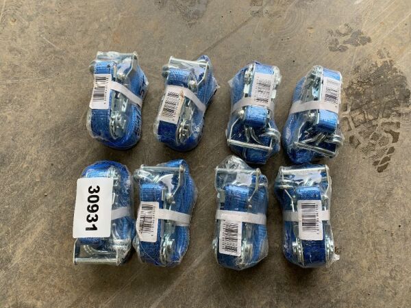 8 x 5M/1.5T Blue Ratchet Straps