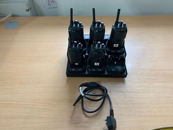 ICOM Walkie Talkie Sets c/w Multicharger Dock Station