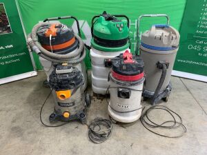 5 x Industrial Portable Vacuum Cleaners