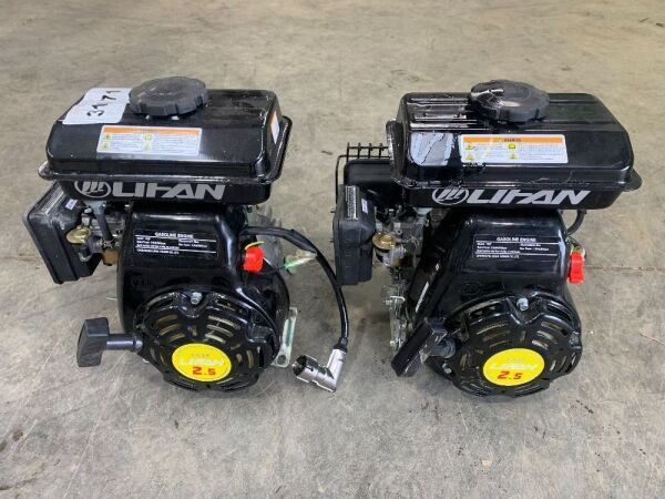 2 x Lifan 2.5HP Petrol Engines