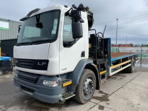 2008 DAF LF 55.220 Flatbed c/w Terex 92.2 Extendable Crane