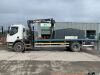 2008 DAF LF 55.220 Flatbed c/w Terex 92.2 Extendable Crane - 2