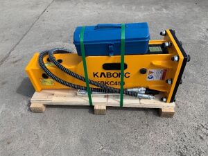 UNRESERVED UNUSED Kabonc KBKC450 Hydraulic Rock Breaker To Suit 1.5T-2.5T Excavator