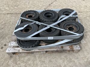 12 x Forklift/Scissors Lift Wheels