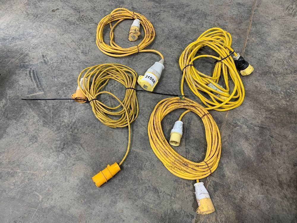 4 x 110V Extension Leads  ONLINE TIMED AUCTION DAY TWO