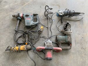 Metabo SDS Drill, Dewalt Grinder, Makita Demo Drill, Paster Mixer & Makita Grinder