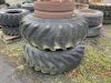 UNRESERVED Duel Wheel 16.9/14-30 Tractor Tyres - 3