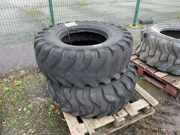 UNRESERVED 2x 14.5-20 Dumper Tyres