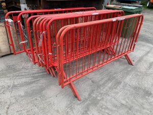 10 x Red Steel Barriers
