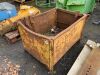 UNRESERVED Yellow Mortar Bin c/w Lifting Chains