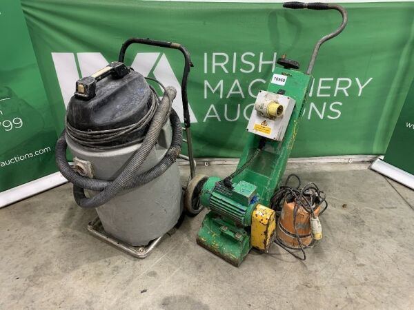 UNRESERVED 110v Vaccuum, Scrabbler Planer & Water Pump