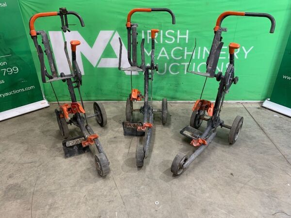 UNRESERVED 3 x Husqvarna KV760 Consaw Trolleys