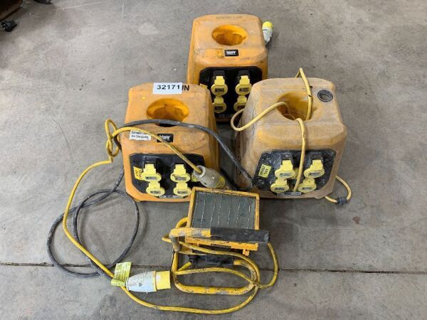 UNRESERVED 3 x Defender 110V Power Stations & Predator Work Light