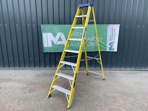 UNRESERVED Yeloow 8 Step Fibreglass Ladder