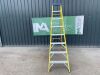 UNRESERVED Yeloow 8 Step Fibreglass Ladder - 2