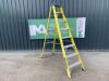 UNRESERVED Yeloow 8 Step Fibreglass Ladder - 3