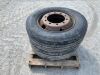 2 x 275-70-22.5 Tyres & Rims - 2